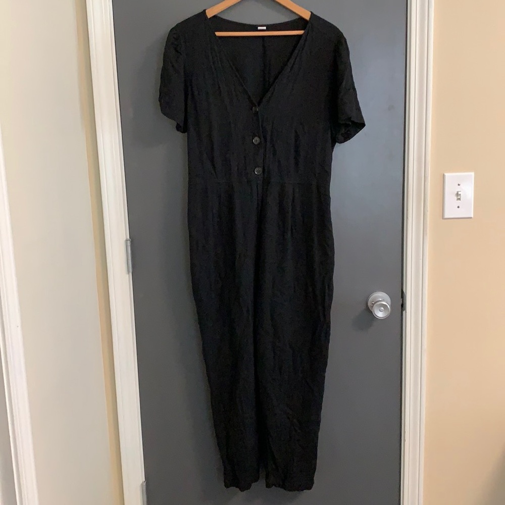 Button front jumpsuit